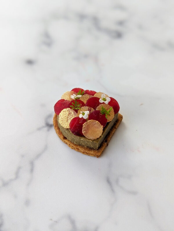 Smoked Duck and Ginger Tart, Daikon in two ways