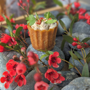 Hokkaido Scallop XO Sauce, Sichuan pepper cremeux Pie Tee