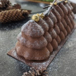 Christmas Tree Forest Buche Chocolate, Pecan Nut and Vanilla (size for 6 pax)